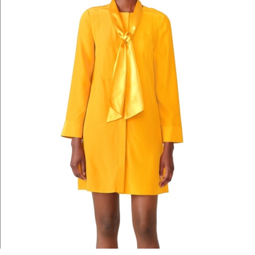 Tory Burch Sophia gold dress 100% silk - size 12